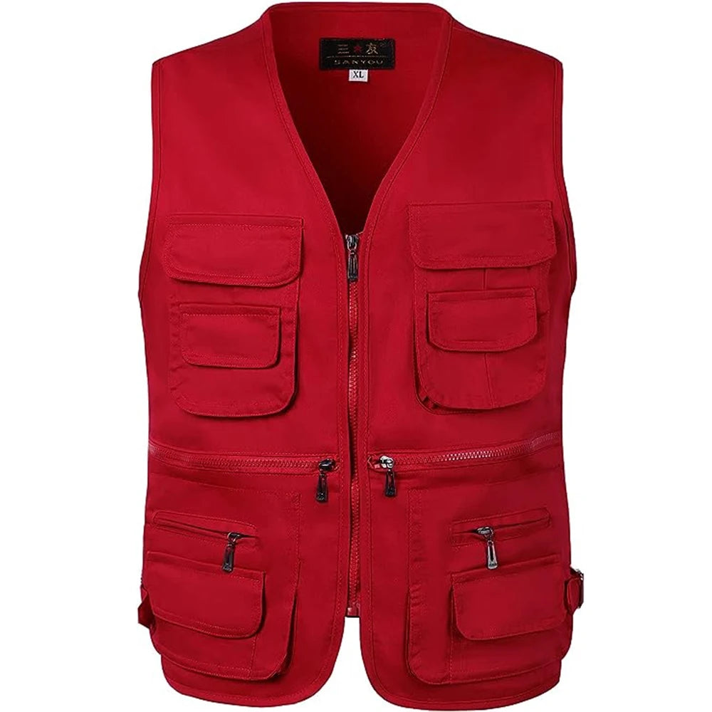 Outdoor Hiking Vest Men's Multi-pocket Hunting Fishing Sports Jacket