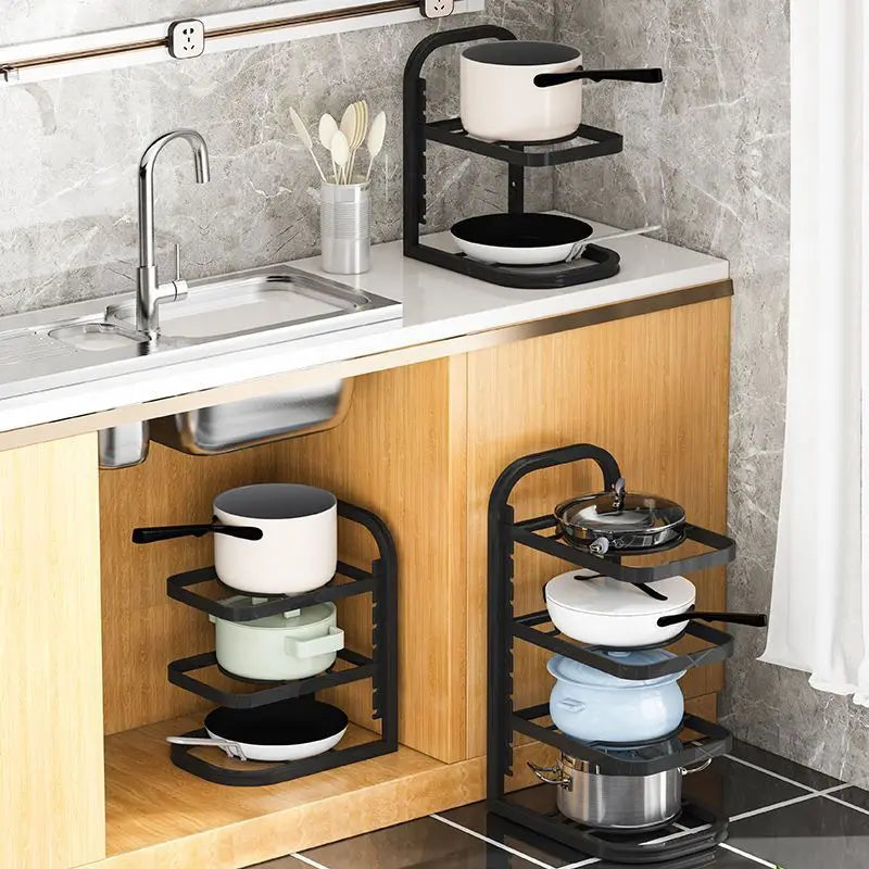 The Kitchen Is Equipped with Stainless Steel Shelves