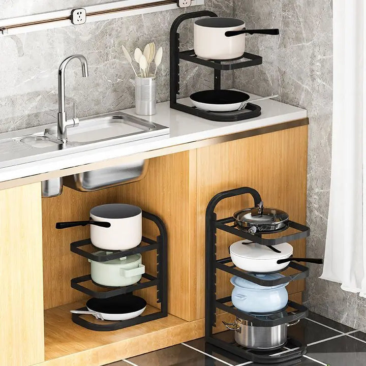 The Kitchen Is Equipped with Stainless Steel Shelves