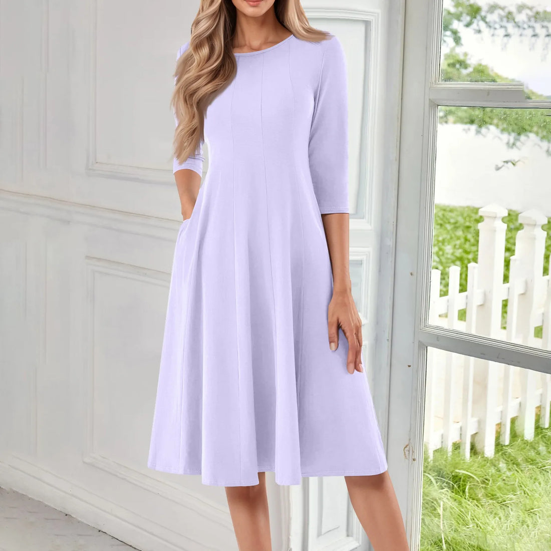Women's Casual Dresses Fashion Autumn Round