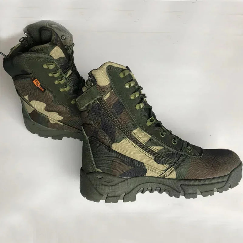 Men Outdoor Hiking Boots Fashion Sports Army Green