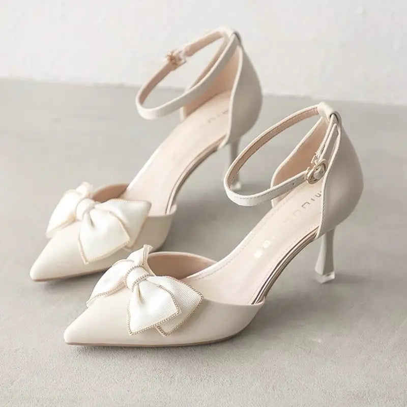 Medium Heel Heels Women's Shoes Trend White Designer