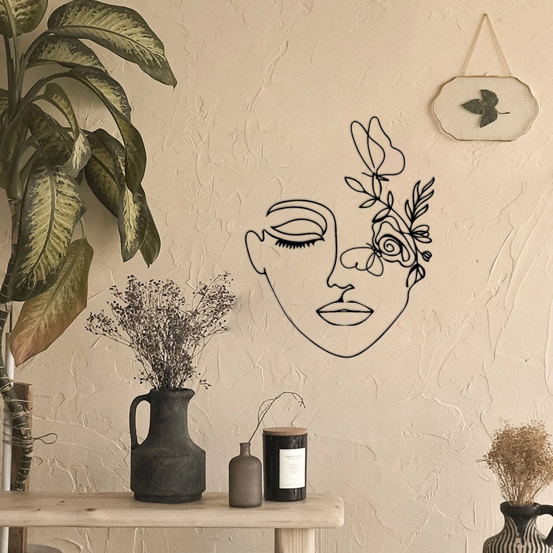 Beauty Metal Abstract Wall Art, Line Art Wall Hangings Decoration