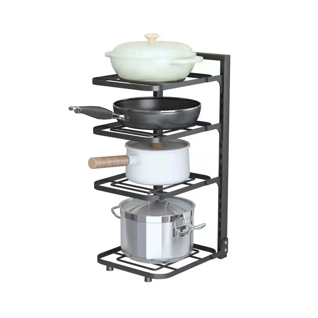 The Kitchen Is Equipped with Stainless Steel Shelves