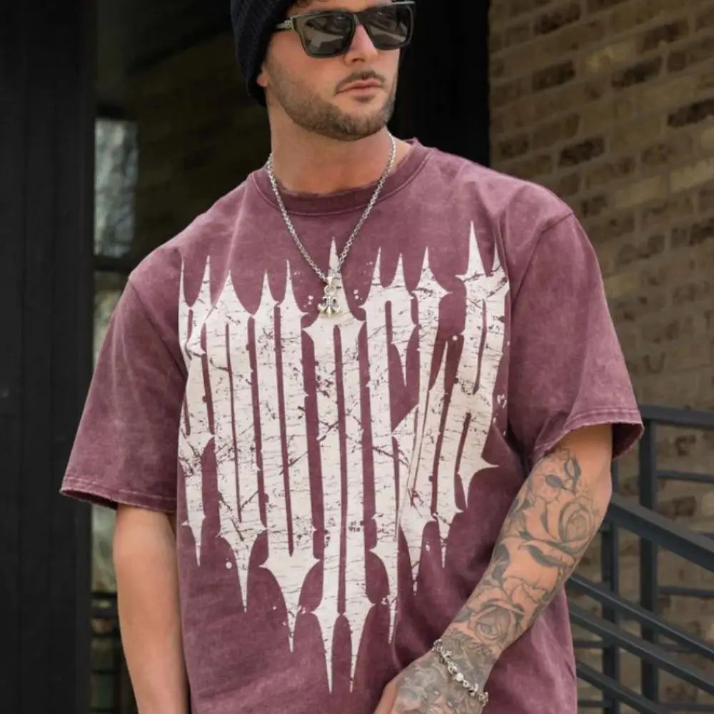 Men T-shirts Summer New Sports Leisure Cotton Round Neck