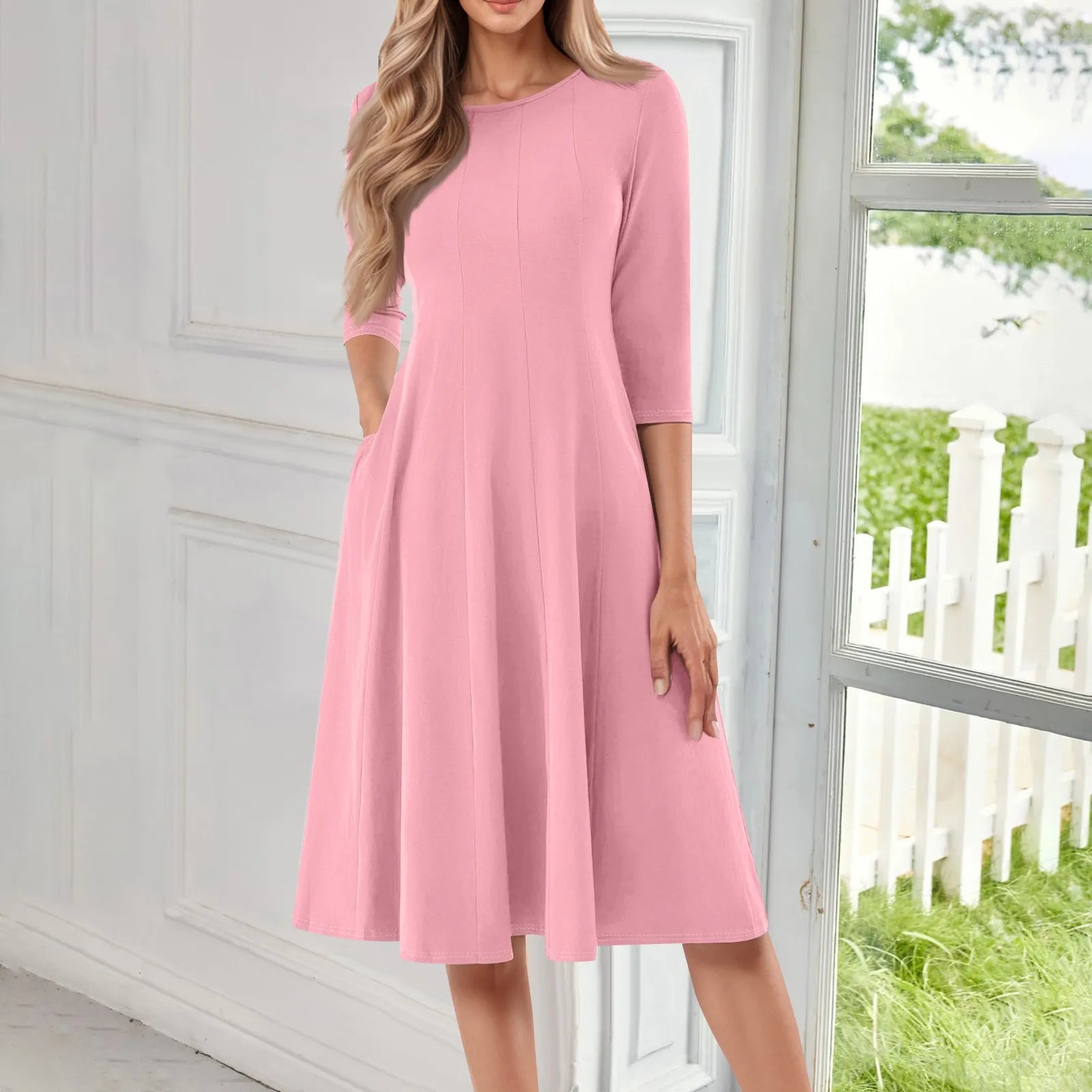 Women's Casual Dresses Fashion Autumn Round